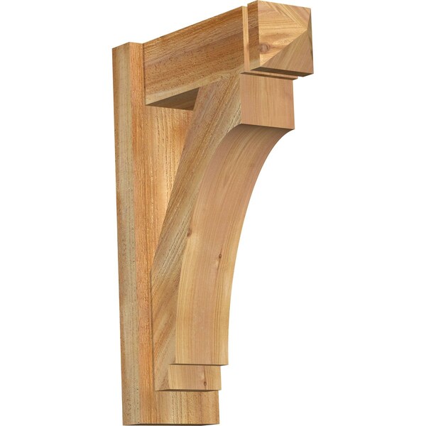 Ekena Millwork Imperial Rough Sawn Arts and Crafts Outlooker, Western Red Cedar, 6"W x 16"D x 24"H OUT06X16X24IMP03RWR - main